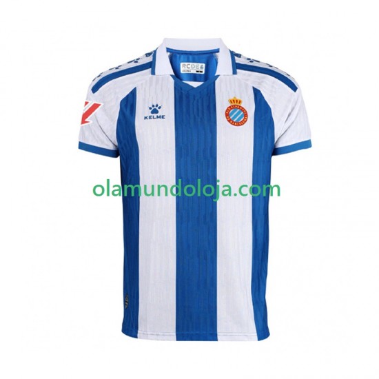 Camisola RCD Espanyol Homem Equipamento Primeiro 2025-2026 Manga Curta